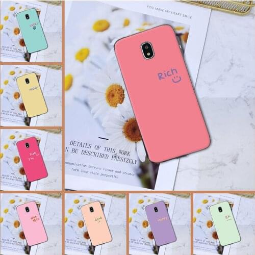 Case For Samsung Galaxy J3 J5 J7 2015 2016 2017 Pink Quote Simple Luck Cover Case For Samsung J4 J6 J8 Plus 2018 J2 J5 J7 Prime