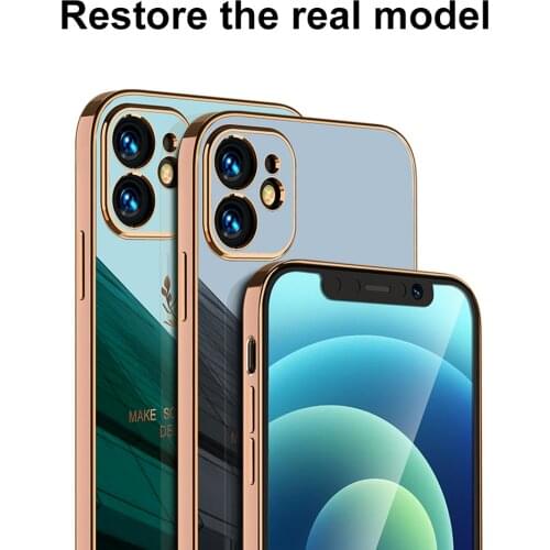 Plating Case For iPhone 11 Pro Max Camera Lens Protection Case For iPhone 12 Pro Max Mini XR 8 7 Plus X XS Max Elk Protect Cover