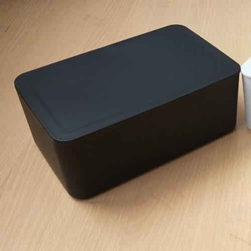 Wet Wipes Dispenser Holder with Lid Black Dustproof Tissue Storage Box for Home Office Store