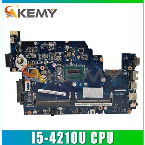 FOR Acer Aspire E5-531 E5-571G Laptop Motherboard Z5WAH LA-B161P Mainboard NBML811004 WITH I5-4210U DDR3 100% Fully Tested