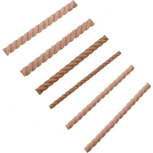 Wardrobe cabinet door solid wood line wood carving twisted line style interior door semi home decoration accessories Figurine