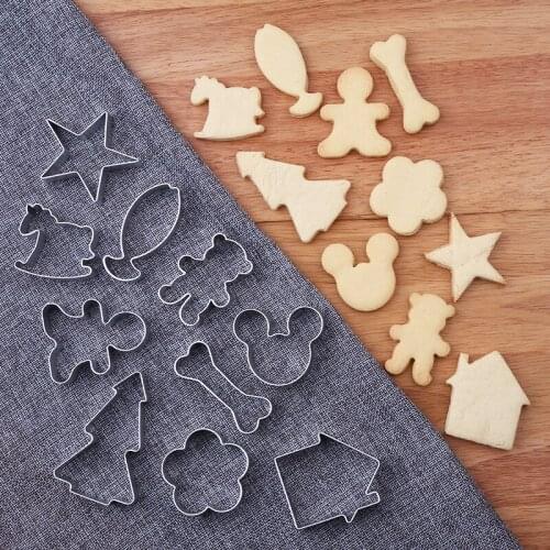 DIY cookie baking frosted Cranberry biscuit baking mold se,t 3D cartoon pineapple pastry impression