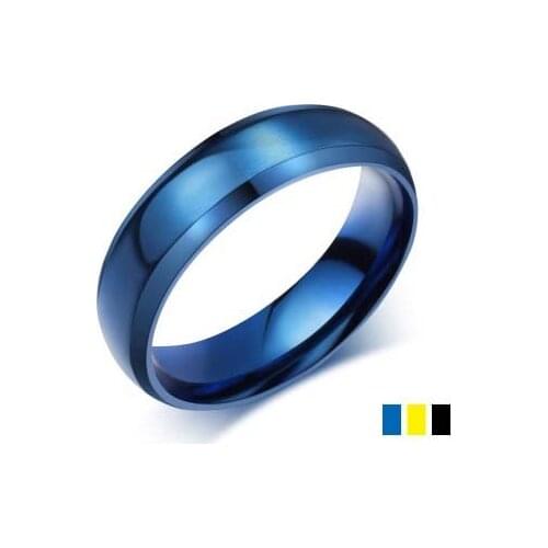 EAMIOR Thin New Fashion Simple Men Ring 316 L Stainless Steel Wedding Jewelry Party Engagement Anniversary Souvenir Accessory