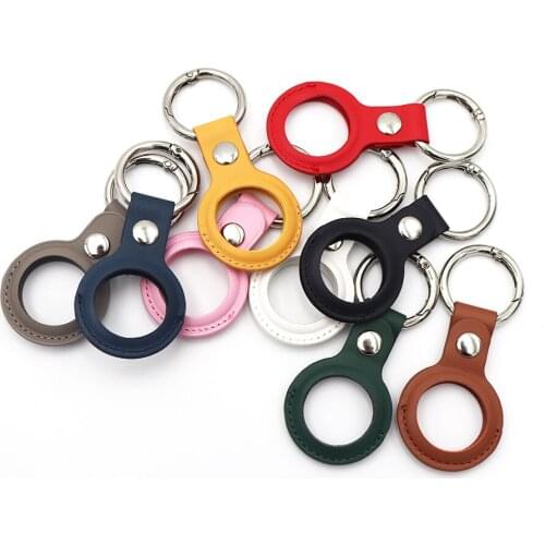 9 Color Leather Case For Apple Airtags Protective cover For Apple Locator Tracker Anti-lost Device Keychain Protect Sleeve