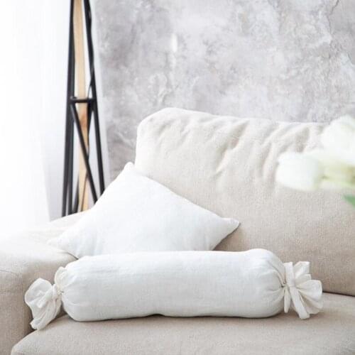 Cute Candy Cushion Cover Home Decor 100% Linen Decorative White Pillows Cover Princess Throw Elegant Bedding Sofa Cushion