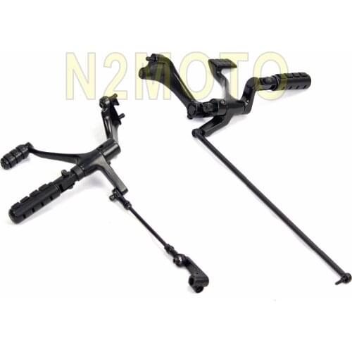 Motorcycles Forward Controls Complete Kit Pegs Levers Linkage for 2004-2013 Harley Sportster 883 1200 Footpeg Matte Black