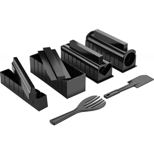 DIY 10 Pcs/Set Sushi Making Kit Roll Sushi Maker Rice Roll Mold Kitchen Sushi Tools Japanese Sushi Cooking Tools Kitchen Tools