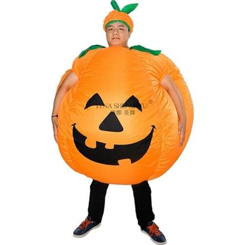 New Inflatable Pumpkin Costume Party Performance Clothes Cosplay Disfraz Halloween Pumpkin Costumes Unisex For Adult 1.5-2.0m