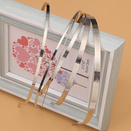 Metal Hairbands 3 4 5 6 7 10MM No Teeth Hair Hoops DIY Craft Accessory Blank Headband Base for Girls Headwear