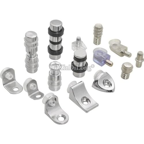 Wholesale 50PCS/lot Glass Shelf Support Pins Furniture Shelf Holder Brackets Glass Holder Brackets Board Frame Connect Parts