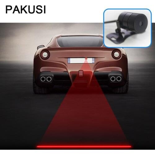 PAKUSI 1Set LED Red Laser Tail Fog Lights 12V car-styling For Audi a3 VW polo Lada granta Renault Volvo Opel KIA MG Accessories