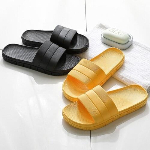 Couple bathroom slippers plastic soft bottom home non slip thick bottom bath slippers female male home slippers house slippers