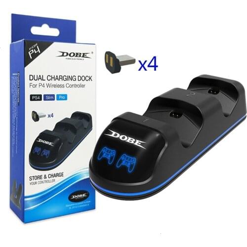 PS4 Charger Charging Dock Station Dual USB with LED Indicators Joystick Gamepad Charger for Playstation 4/Slim/Pro Controller