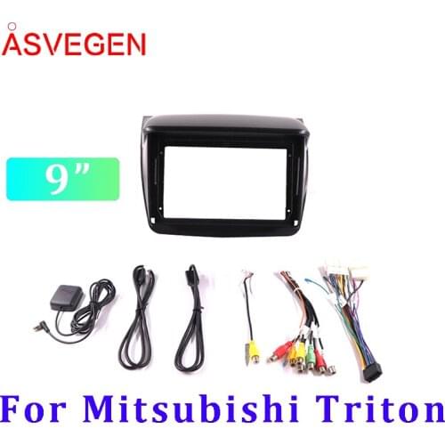 9" Car Radio Fascia Frame For Mitsubishi Triton Car Dvd Frame Install Panel Dash Mount Installation Dashboard