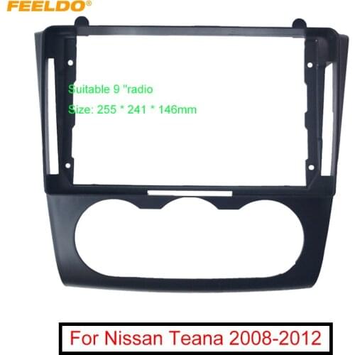 FEELDO Car Audio Fascia Frame Adapter For Nissan Teana (08-12) 9" Big Screen 2Din Stereo Dash Fitting Panel Frame Kit