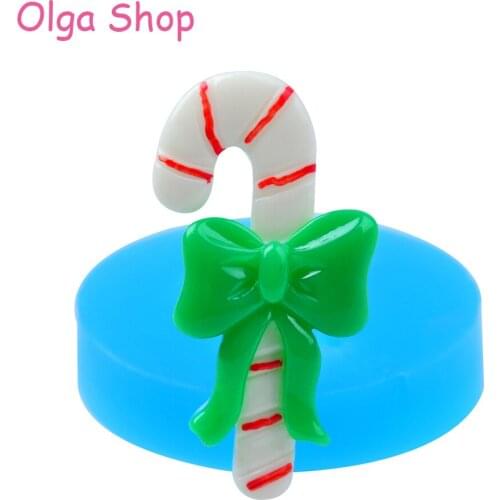 JYL253 39.5mm Merry Christmas Candy Cane Mold - Christmas Decoration Mould Sugarcraft, Cookie Biscuit Mold, Polymer Clay Mold