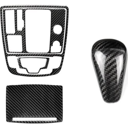 Fit For Audi A6 S6 C7 A7 S7 4G8 2012-2018 real carbon fiber gear shift head one-button start water cup knob car modification
