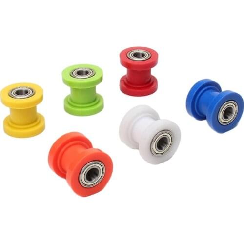Blue M8 or M10 Chain Roller Slider Tensioner Wheel Guide For Pit Dirt Street Bike Bicycle Cycling