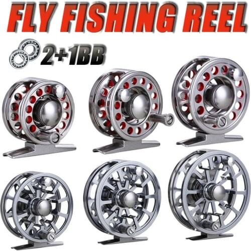 Left/Right Interchangeable 2+1BB Full Metal Fly Fishing Reel Ice Fishing Reel Front Wheel Ice Fishing Reel 40-90 Series