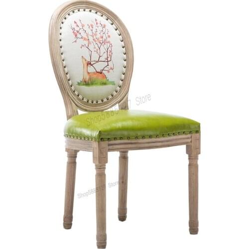 Manicure Chair Restaurant Dining Chair Cafe Nordic Modern Table Chair American Solid Wood Dining Chair Net Red Makeup Chair