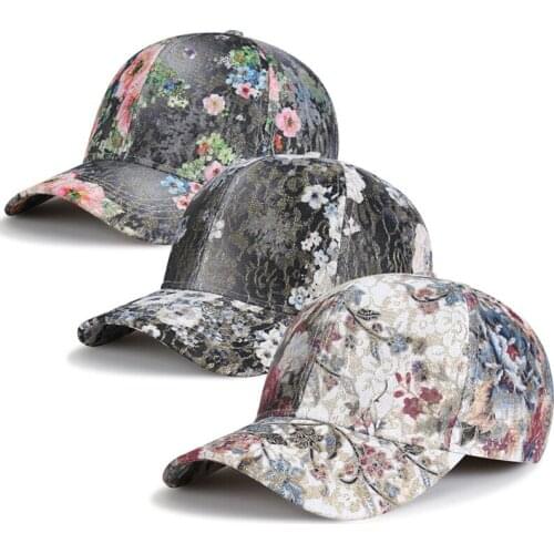 Light Flower Hat Rayon Fashionable Brand All-match Mercerized Cap Lady Outdoor Baseball Cap Travel Sunscreen visor