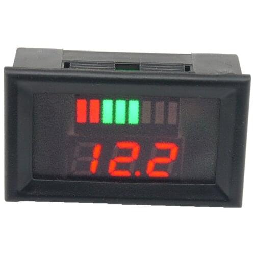 12-60V 12V/24V Lead-Acid Battery Capacity LED Indicator Digital Voltmeter Tester Voltage Current Meters Electronic Module