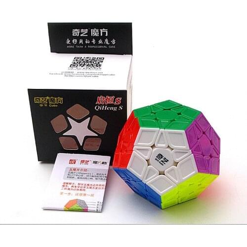 Puzzle Cube Toy QiYi 3x3 Megaminx Sticker Magic Cubes Puzze Dodecahedron Speed Cubes Brain Teaser Puzzle Toy