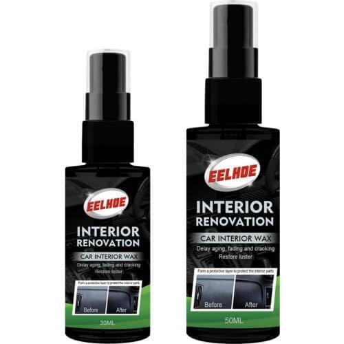 30ml/50ml Refurbishment Agent Wax For Plastic Parts Car Wax Liquid Interior Leather Maintenance Spray Dashboard Renovation