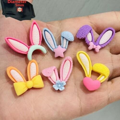 1PCS Resin Cute Cartoon Fridge Magnetic Sticker Colourful Rabbit Ears Heart Flower Bow Star Refrigerator Magnets Stationery Toy