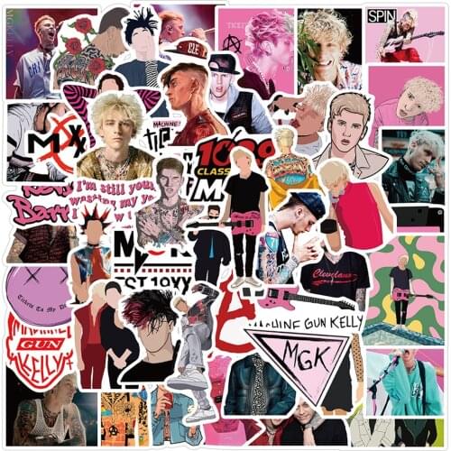 10/30/50PCS Cool Rapper Machine Gun Kelly Graffiti Stickers DIY Motorcycle Luggage Guitar Skateboard Waterproof Sticker Decal