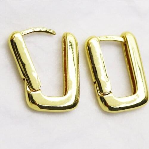 10Pairs Retangle hoop Earrings Gold hoop earrings Drop shape earrings Gold color Round earrings Gift for women jewelry 51550