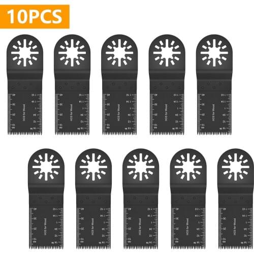 10 Pack Multi-Function Saw Blade Accessories Oscillating MultiTool Saw Blades for Renovator Power Wood Cutting Tool Bits