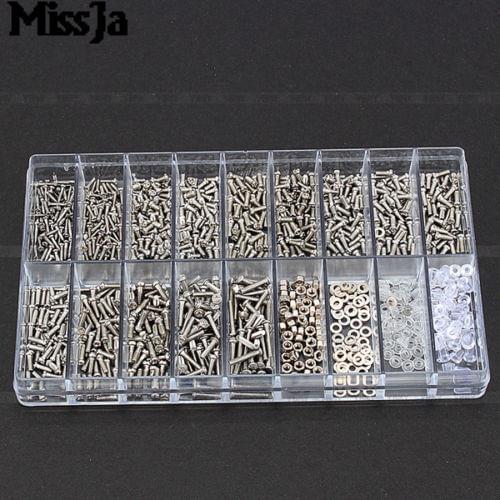 1000pcs Stainless Steel Micro Glasses Sunglass Watch Spectacles Phone Tablet Screws Nuts Screwdriver Set Kits Repair Tool