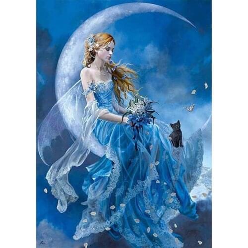 5D DIY Diamond Painting kit Embroidery Cross Stitch Kit Arts Home Wall Decor Craft (Sapphire Blue)