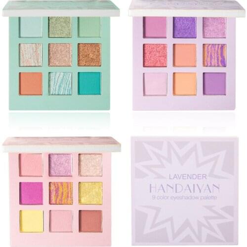 9 Colors Fashion Eyeshadow Palette Eye Makeup Palette Matte Glitter Metallic Shimmer Pigment Highlight Long-lasting