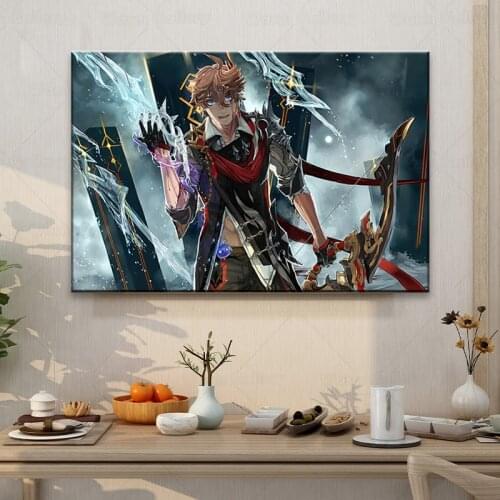 Anime characters Genshin Impact Series Posters HD Poster Anime Girl Poster Sticker Home Decor Study Bedroom Bar Cafe Wall