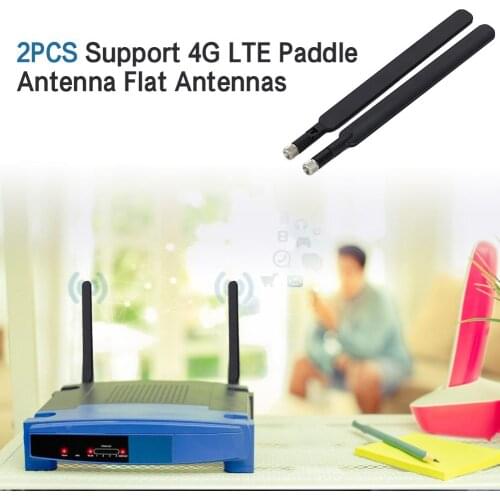 2PCS Support 4G LTE Flat Paddle Antenna Flat Antennas Router Antenna SMA Male Male Pin For Modem Router Cars Accessories
