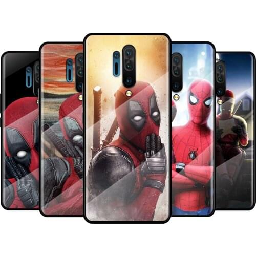 Tempered Glass Cover Luxury Shell Deadpool Marvel Dead Pool For Oneplus 9R 9 8T 8 Nord Z 7T 7 Pro 5G Shockproof Capa Phone Case