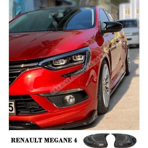For RENAULT MEGANE 4 Sedan Hatchback Bat Mirror Cover 2016 2017 2018 2019 2020 Glossy Piano Black Car Styling Auto Universal