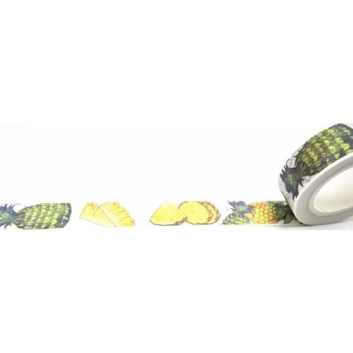2016 New Printing Washi Tape Office Adhesive Scrapbooking Tools Kawaii Decorative Great Christmas Cute Craft Gift Pineapple