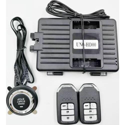 For Honda XR-V Add Push Button Start Stop Car Alarm Phone App Remote Control Car System Central Locking System No Wire Cut