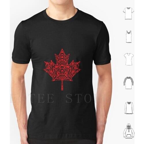 Canada Maple Leaf Zentangle Artwork Designed By Hayley Lauren Design T Shirt DIY Big Size 100% Cotton Doodle Canada Canadian