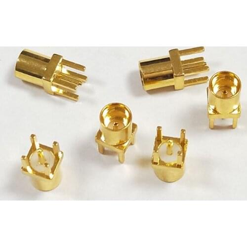 MMCX female FOR PCB connector straight goldplated PTFE New