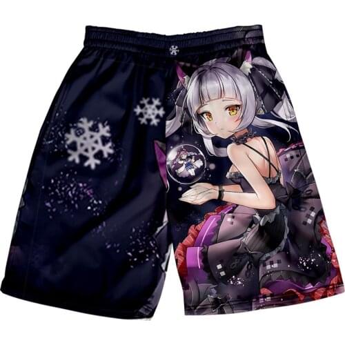 HOLOLIVE VTuber Murasaki Shion 3D Print Summer Holiday Women/Men Elastic Waist Streetwear Shorts Kawaii Beach Shorts pants