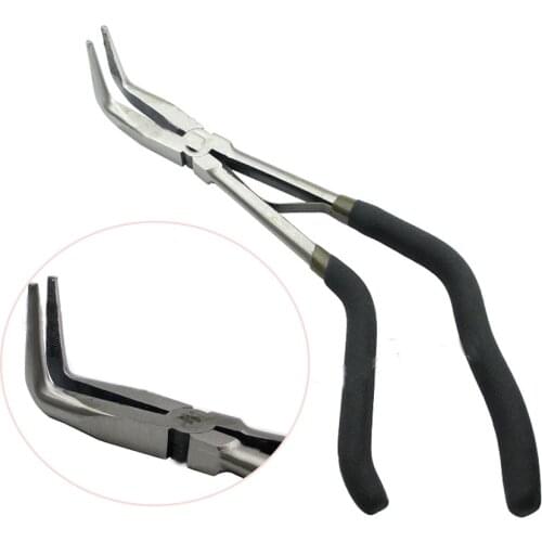 Curved handle 11" Extra Long 90 Degree Bent Needle Nose Circlip Oil Seal Snap Ring Plier repair Tool