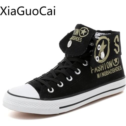 Spring Mens Canvas Shoes Lace-Up Spring/Autumn Mens Casual Flat Shoes Breathable Waterproof Male Flat Sneakers