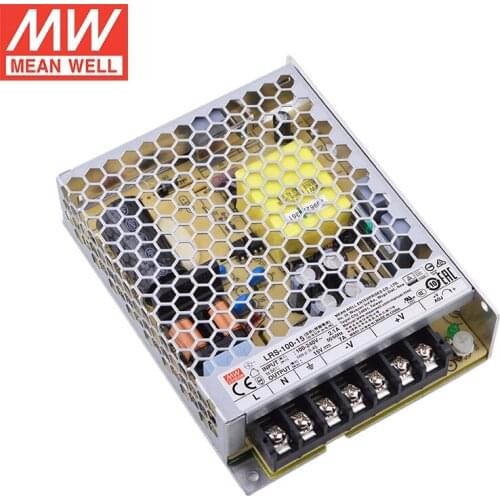 MEAN WELL LRS-100-15 105W 15V Switching Power Supply 110V/220V AC to 15V DC 7A 105W Meanwell Power Unit PSU Transformer