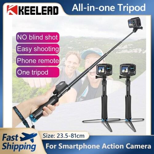 Ruigpro Multi-functional All-in-one Aluminum Universal Tripod Handheld Monopod For GoPro 7 DJI OSMO Action Camera Smartphone