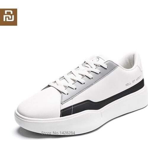 Youpin New Mens thick-bottomed port wind strap sneakers Lace-up flat casual men Breathable comfort Sports shoes