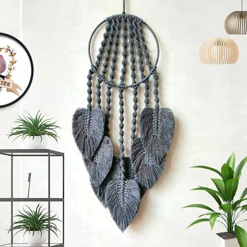 Wall Hanging Tapestry Hand-woven Knitted Bohemia Style Layer Wave Macrame Ornaments Living Room Bedroom Home Decoration Mat